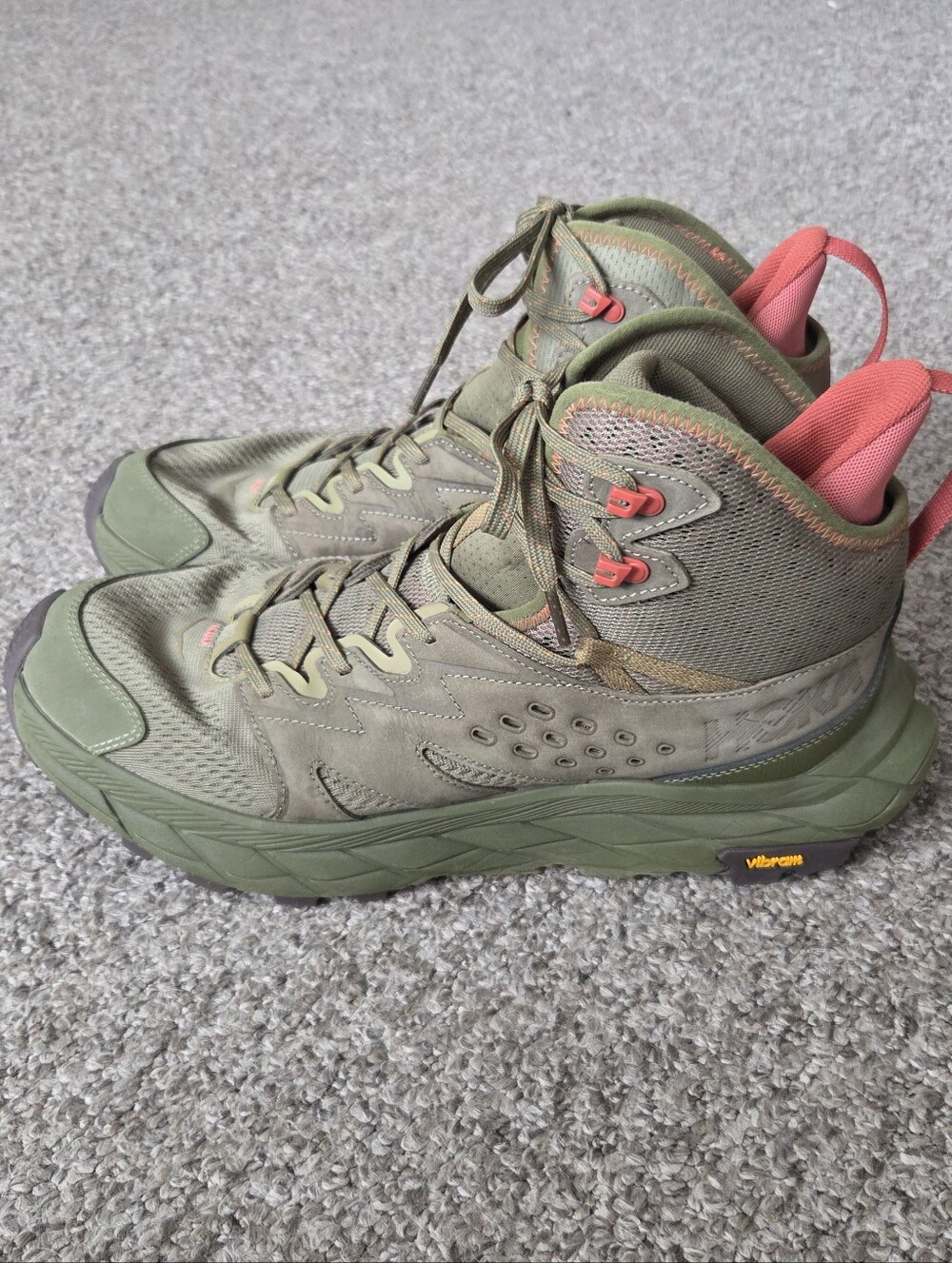 Hoka Anacapa Breeze Mid Men's Size 12D Avocado Burnt Ochre Hiking Boots Comfort